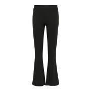 Flared Leggings Broek Zwart Diep Kaffe , Black , Dames