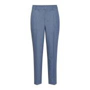 Hoge Taille Straight-Leg Blauw Indigo Broek Kaffe , Blue , Dames