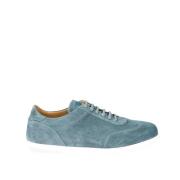 Minimal Oxford Suede Sneaker Testoni , Green , Heren