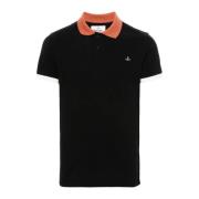 Zwarte Klassieke Polo Shirt Vivienne Westwood , Black , Heren