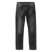 Slim Fit Tapered Leg Zwarte Jeans Nudie Jeans , Black , Heren