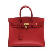 Pre-owned Leather hermes-bags Hermès Vintage , Red , Dames