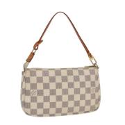 Pre-owned Canvas pouches Louis Vuitton Vintage , White , Dames