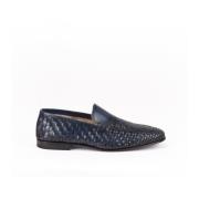 Geweven Kalfsleren Loafer Blake Flex Constructie Testoni , Blue , Here...