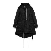 Zwarte Fishtail Parka Jas Rick Owens , Black , Dames