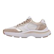 Leather and technical fabric sneakers Charlotte. Voile Blanche , Multi...