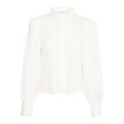 Frill Shirt Bright White Feminine Blouse Karen by Simonsen , White , D...