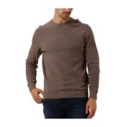 Taupe Gebreide Trui Crew Neck Profuomo , Brown , Heren