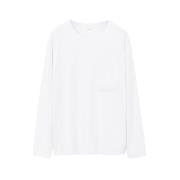 Wit Langarm T-shirt Meringa Lemaire , White , Heren