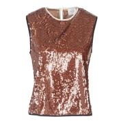 Top Girl Modieuze Blouse Alysi , Brown , Dames