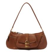 Bruin Leren Schoudertas Chloé , Brown , Dames