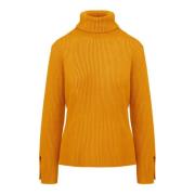 Geribbelde Wol Turtleneck Winter Essential BomBoogie , Yellow , Dames