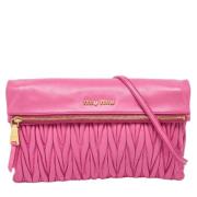 Pre-owned Leather crossbody-bags Miu Miu Pre-owned , Pink , Dames