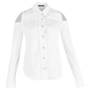 Pre-owned Cotton tops Balmain Pre-owned , White , Dames