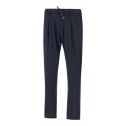 Blauwe Viscose Blend Broek Herno , Blue , Heren