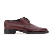 Bordeaux Leren Oxford Schoenen Fabiana Filippi , Red , Dames