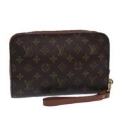 Pre-owned Canvas clutches Louis Vuitton Vintage , Brown , Dames