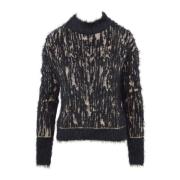 Linga Sweater, Over Fit Style John Richmond , Black , Dames