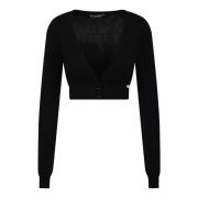 V-hals Kort Vestje Dolce & Gabbana , Black , Dames