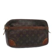 Pre-owned Canvas clutches Louis Vuitton Vintage , Brown , Dames