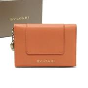 Pre-owned Leather wallets Bvlgari Vintage , Brown , Dames