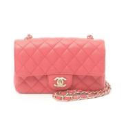 Pre-owned Leather chanel-bags Chanel Vintage , Pink , Dames