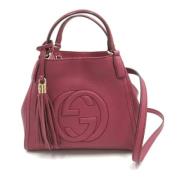 Pre-owned Leather gucci-bags Gucci Vintage , Purple , Dames