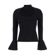 Zwart Cut Out Sweater Federica Tosi , Black , Dames