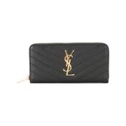 Zwarte Ritsportemonnee Cassandre Metaal Saint Laurent , Black , Dames