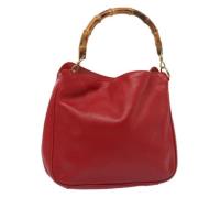 Pre-owned Leather handbags Gucci Vintage , Red , Dames