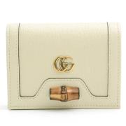 Pre-owned Leather wallets Gucci Vintage , White , Dames