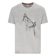 Casual Katoenen T-Shirt Luis Trenker , Gray , Heren