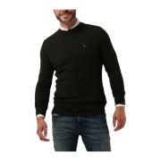 Heren Structuur Crew Sweater Groen Butcher of Blue , Green , Heren