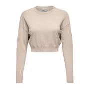 Stijlvolle Trui voor Mannen Only , Beige , Dames