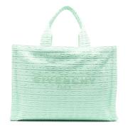 Groene Jacquard Katoenen Tote Tas Givenchy , Green , Dames