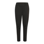 Slim Fit Zwarte Diepe Broek Kaffe , Black , Dames