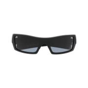 Zwarte Logo Plaque Vlag-Print Zonnebril Oakley , Black , Unisex