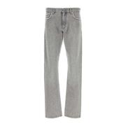 Stijlvolle Grijze Denim Jeans Versace , Gray , Heren