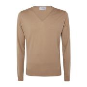 Nutmeg Pullover V-Hals Lange Mouw John Smedley , Brown , Heren