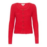 Petit Cardigan Gebreid Salsa Soaked in Luxury , Red , Dames