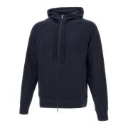 Blauwe Hoodie met Rits Paul & Shark , Blue , Heren