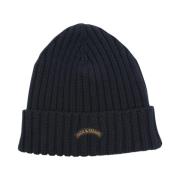 Donkerblauwe Beanie Muts Paul & Shark , Blue , Heren