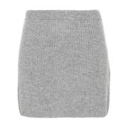 Grijze Geribbelde Rok Sportmax , Gray , Dames