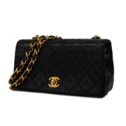 Pre-owned Leather chanel-bags Chanel Vintage , Black , Dames