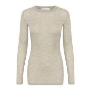 Grijs Melange Lange Mouw Tee Karen by Simonsen , Gray , Dames