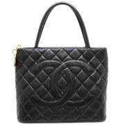 Pre-owned Leather chanel-bags Chanel Vintage , Black , Dames