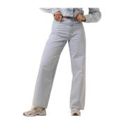 Lichtblauwe Wide Leg Jeans Second Dames , Blue , Dames