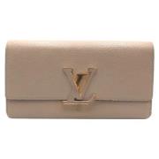 Pre-owned Canvas wallets Louis Vuitton Vintage , Beige , Dames