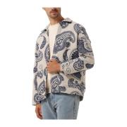 Jaquard Jacket Blauw Heren Overhemd Woodbird , Blue , Heren