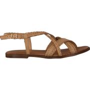 Elegante Camel Sandalen met Gevlochten Bovenwerk Notre-v , Brown , Dam...